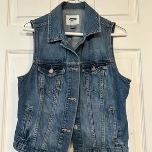 Old Navy Blue Denim Sleeveless Jacket